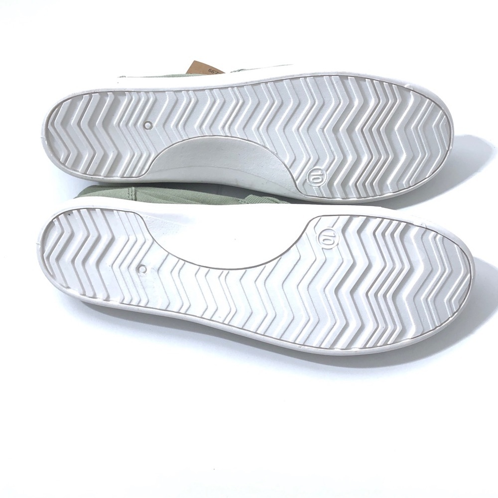 Mad Love Kasandra Green White Slip On Canvas Sneakers - Picture 3 of 6